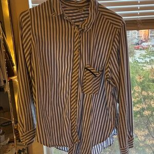 Blue and White Striped men's/women's shirt